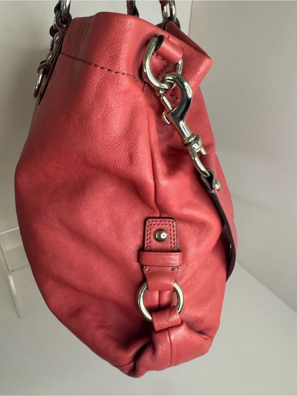 #425 Coach Ashley Leather Carryall Satchel Two-Way Bag